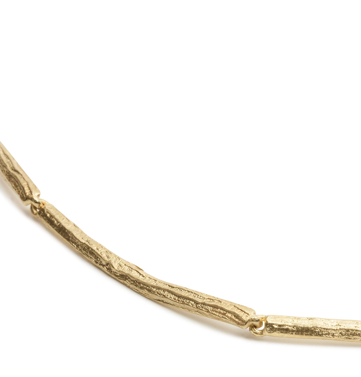 Filigrane 750 Gold Halskette mit &quot;Bark&quot; Struktur